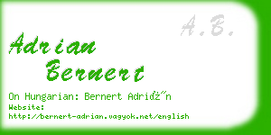 adrian bernert business card